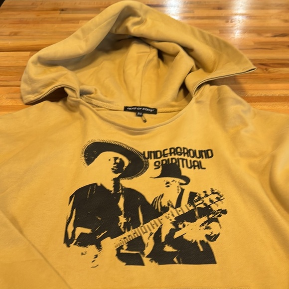 Head of State “Underground Spiritual” Sweatshirt Yellow XS NWT - Picture 3 of 4